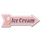 Signmission Ice Cream Arrow Decal Funny Home Decor 18in Wide D-A-999806 - alternate 1